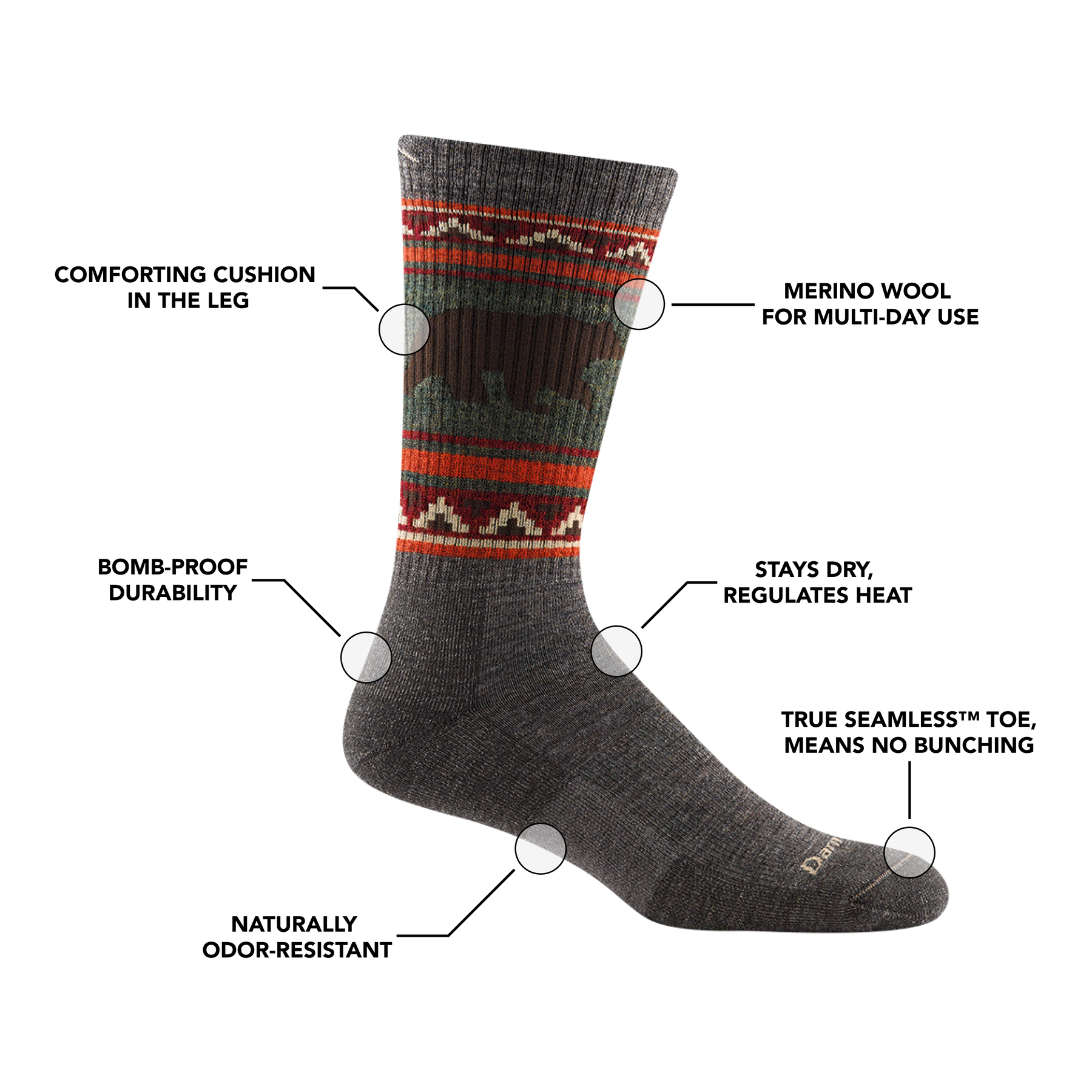Men's VanGrizzle Boot Sock | Black